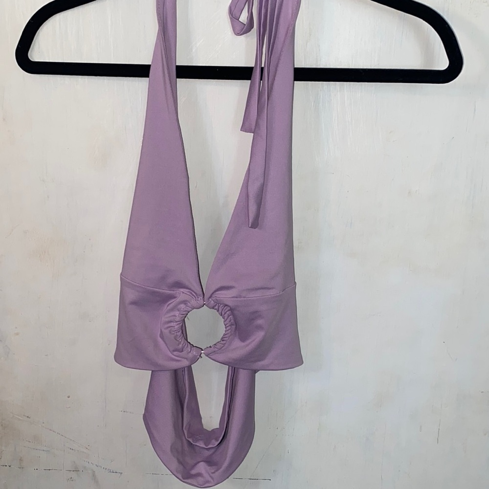 Purple summer halter top